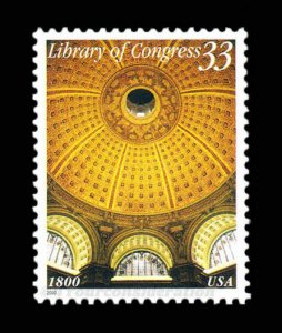 2000 Scott #3390 .33¢ - LIBRARY OF CONGRESS - VF-MNH-OG