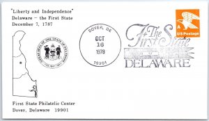 US SPECIAL POSTMARK EVENT COVER THE FIRST STATE OF DELAWARE AT DOVER 1978-B