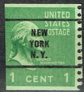 1938 1c Washington precancel (839-73) from NEW YORK NY. MNH Post Office fresh!