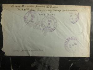 1918 Waco TX YMCA US Army Aviation Branch Cover to Englewood CO Mexico War