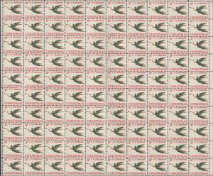 US #1276   Christmas  Angel   Full sheet of 100  MNH