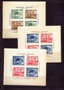 SPAIN Civil War Avion Overprint Librf Inverted Errors MNH Sheets x 13(KM548