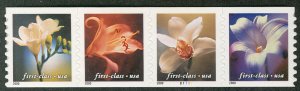 US #3462 - 3465 (34c) Non dem Flowers,  STRIP of 4,  VF/XF mint never hinged,...