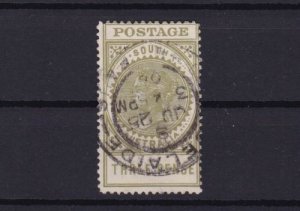 south australia large victoria  used three  pence stamp ref r13746