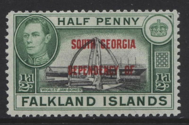 Falkland Is Dep- Scott 3L1- Overprint Definitive-1944- MVLH - Single 1/2d Stamp1