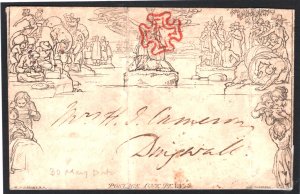 GB 1840 MULREADY *MAY DATE* Envelope Edinburgh MX Cover WAFER SEAL c£1,200- 832a 