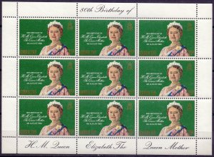 Gibraltar. 1980. KLB 408. queen mother. MNH.