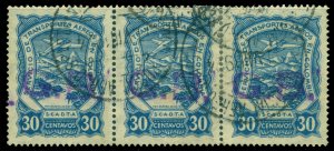 COLOMBIA 1923 AIRMAIL - SCADTA - GREAT BRITAIN G.B. handstamp 30c Sc#CLGB33 ML