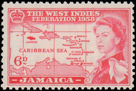 Jamaica # 175-177, Complete Set (3), 1958, Hinged
