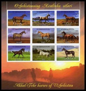 2012 Uzbekistan 1025-1033KL Horses 36,00 €