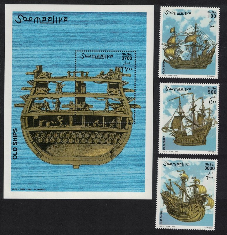 Somalia Ships 3v + MS 2002 MNH MI#979-981