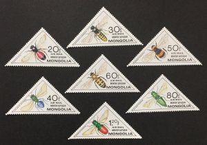 Mongolia  1980 #c129-35, Insects, MNH.