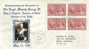 CANADA 237 3c CORONATION - Crosby cachet