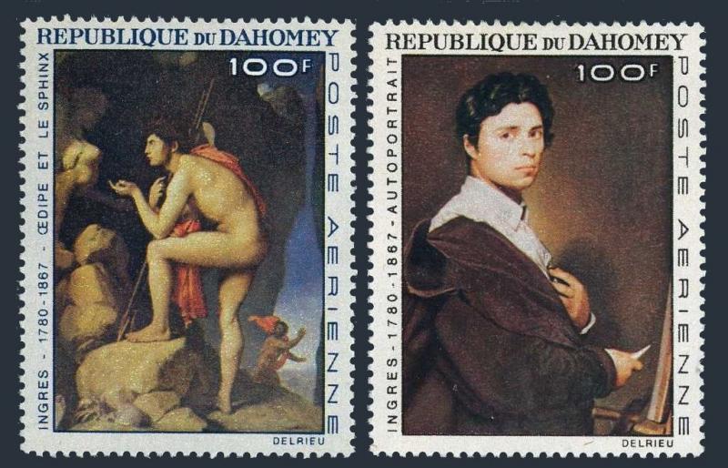 Dahomey C49-C50,MNH.Michel 307-308. Jean A.D.Ingres,1967.Paintings.