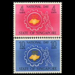 SINGAPORE 1962 - Scott# 60-1 Natl.Day Set of 2 LH