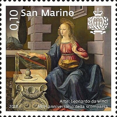 Stamps San Marino 2019. - Art: Leonardo da Vinci - Filippo Lippi - Rembrandt