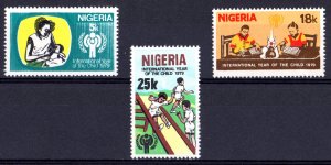 Nigeria 1979 Sc#376/378 INTERNATIONAL YEAR OF THE CHILD (ICY) Set (3) MNH