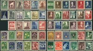 Austria #B218-B276 Semi-Postal Stamp Collection Europe 1947-1951 Mint LH