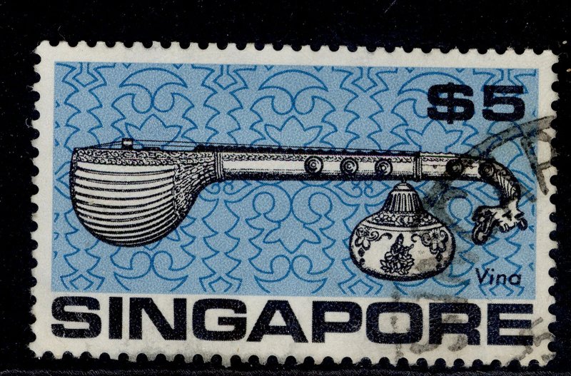 SINGAPORE QEII SG114, $5, FINE USED. Cat £15.