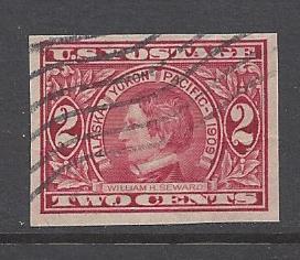 SC#371  2c Seward  imperf uf 1909