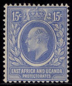 EAST AFRICA and UGANDA EDVII SG39, 15c bright blue, M MINT. Cat £32.