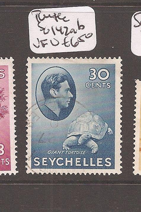 Seychelles KGVI 30c Turtle SG 142ab VFU (5dai)