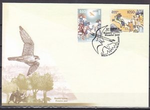 Belarus, Scott cat. 647-648. Hunting issue. First day Cover. ^