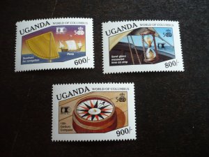 Stamps - Uganda - Scott# 1028-1030 - Mint Never Hinged Part Set of 3 Stamps