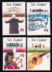 New Zealand 1986 Music Complete Mint MNH Set SC 857-860