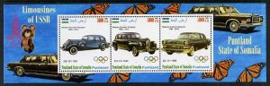 PUNTLAND - 2011 - Limousine of the USSR #1 - Perf 3v Sheet -Mint Never Hinged