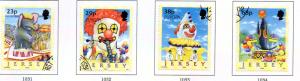 Jersey  Sc 1020-3 2002 Europa Circus stamp set used