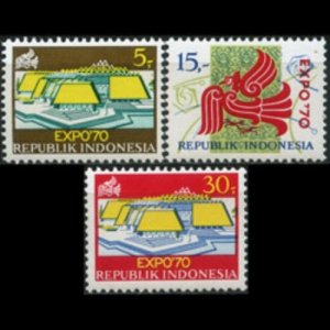 INDONESIA 1970 - Scott# 780-2 Osaka Expo. Set of 3 NH