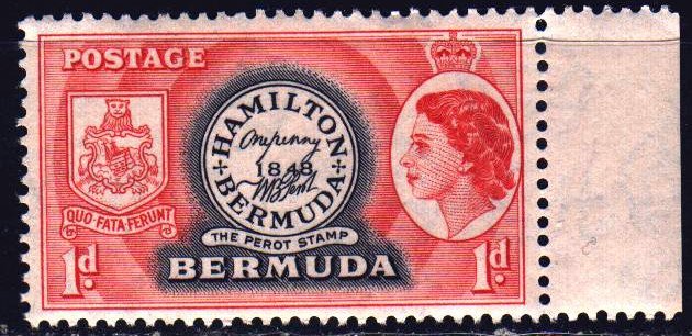 Bermuda. 1953. 131 of the series. 1st brand Bermuda, stamps on stamps. MNH.