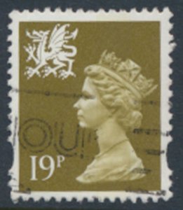 Wales  GB  Machin 19p SG W70  Used  SC# WMMH58  see details