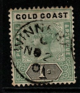 GOLD COAST SG31 1899 1/= GREEN & BLACK FINE USED