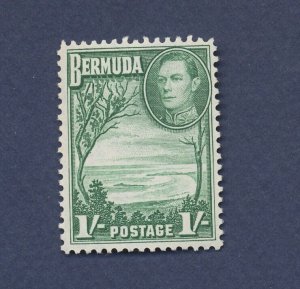 BERMUDA - Scott 122 - unused hinged - KGV - 1 Sh green - 1938