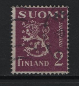 Finland    #172  used  1932   Lion   2m violet