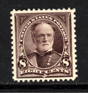 SCOTT 272 1895 8 CENT SHERMAN REGULAR ISSUE MH OG VF CAT $70!