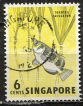 Singapore; 1962: Sc. # 56: O/Used Single Stamp