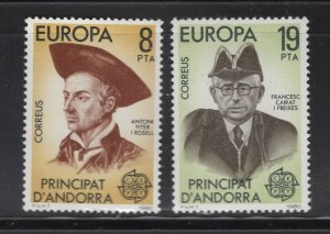 Andorra  (Spanish) #119-20  (1980 Europa History set)  VFMNH CV $1.20