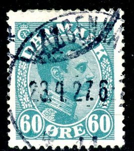 Denmark, Scott #124, Used