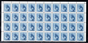 376, Scott, 5c, Canada, Microscope, Blank PB's, Block of 40, VF, Postage Stamps