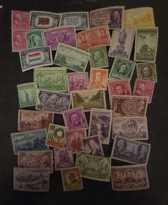 40 US Old Postage Stamp Lot MINT Unused Never Hinged Original Gum MNH T20376