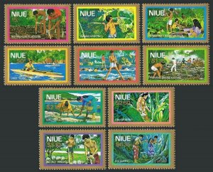 Niue C1-C10,MNH.Michel 224-233. Works on plantations;Shell fish gathering,1979.
