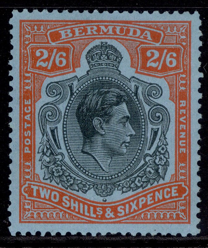 BERMUDA GVI SG117c, 2s 6d black & orange-red/pale blue, M MINT. Cat £17. 