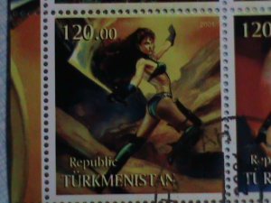 ​TURKMENISTAN STAMP:2001 FAMOUS NUDE PAINTING-CTO-STAMP S/S SHEET