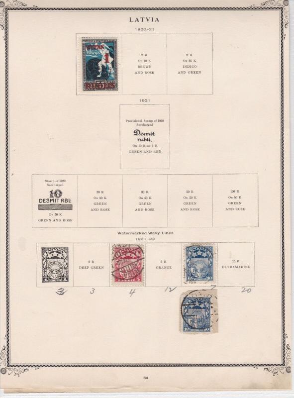 latvia 1919 occupation  stamps on page ref r9125