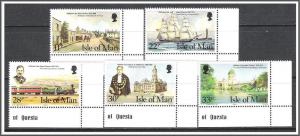 Isle Of Man #267-271 William Cain Complete Set MNH