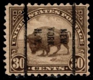 1923 US Scott #- 569 30 Cents American Bison New York N.Y. Precancel Used