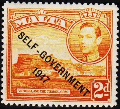 Malta.1948 2d S.G.238b Mounted Mint